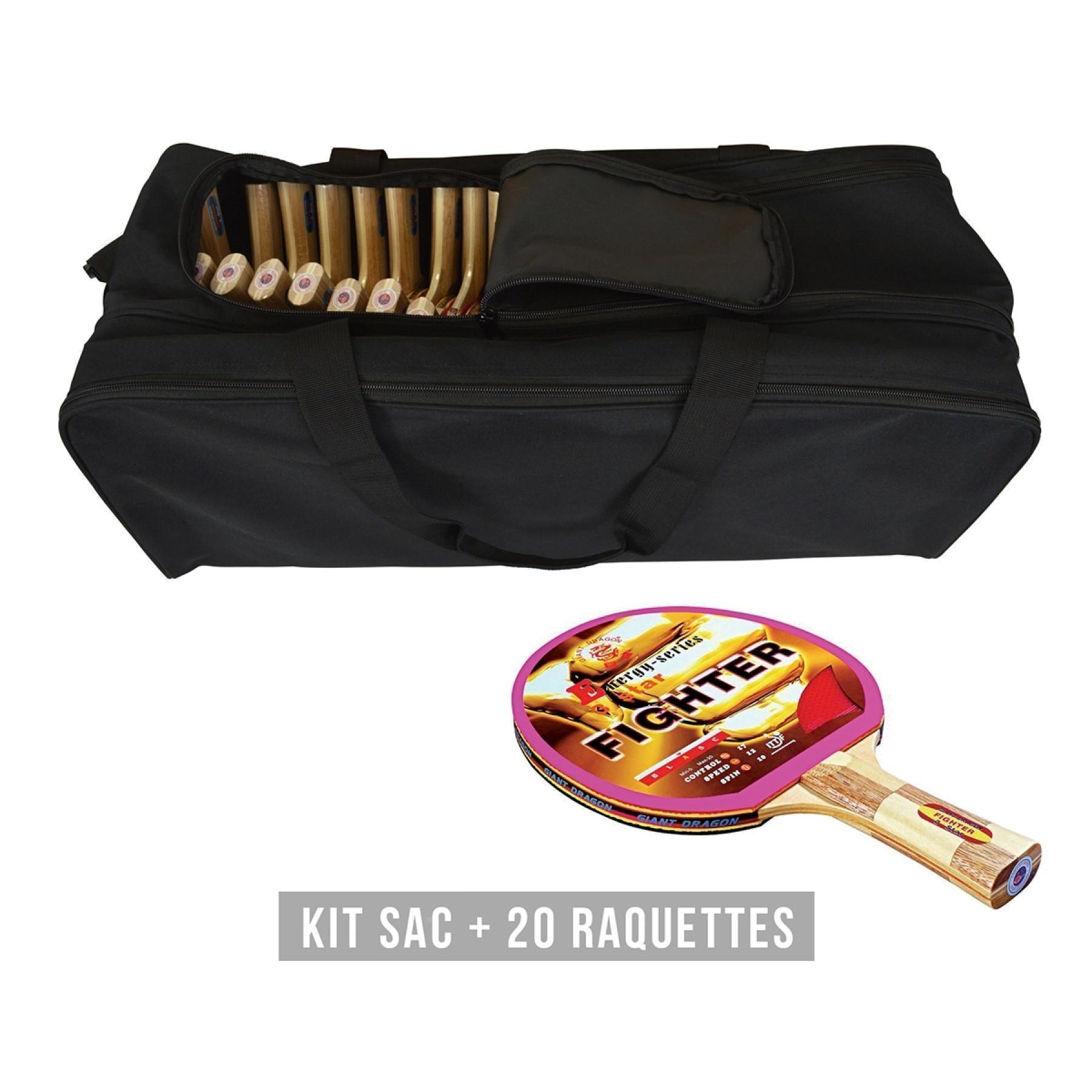 Kit raquette (sac + 20 raquettes) Sporti Fighter