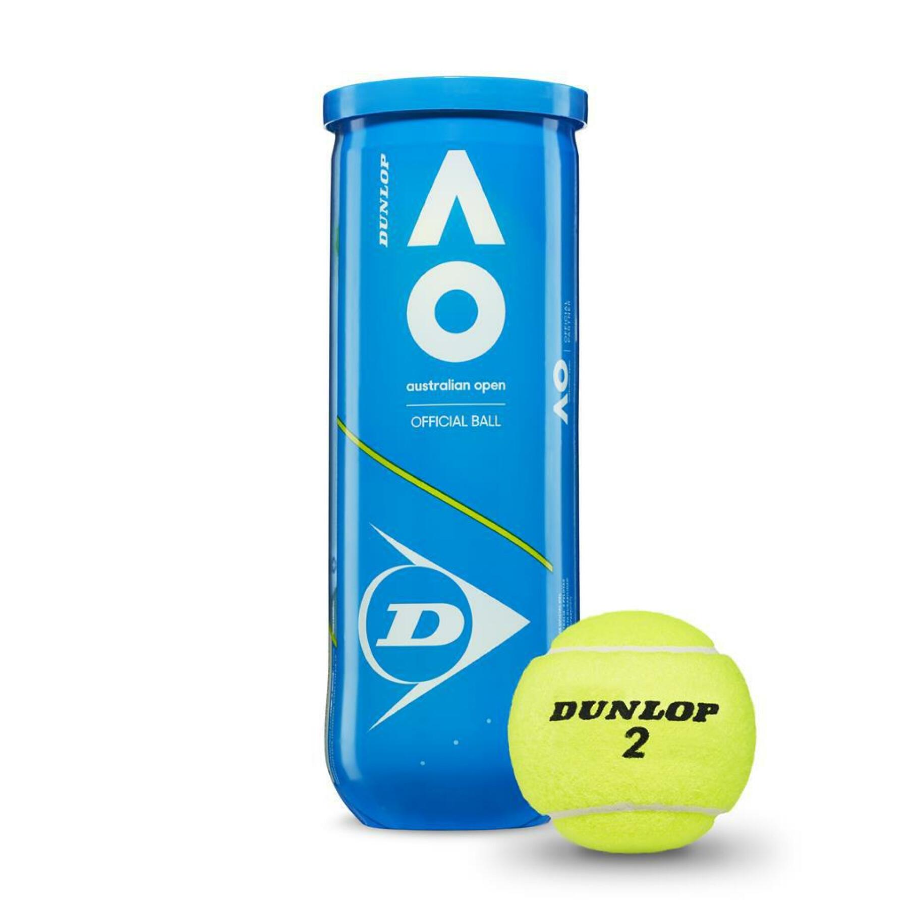 Lot de 3 balles de tennis Dunlop australian open