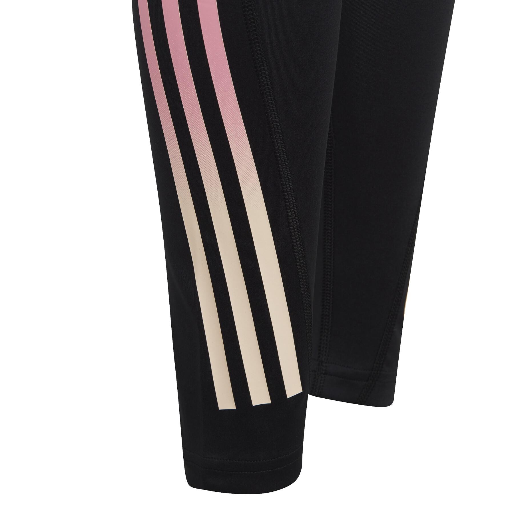 Legging 7/8 haute poche fille adidas 3-Stripes Aeroready Optime