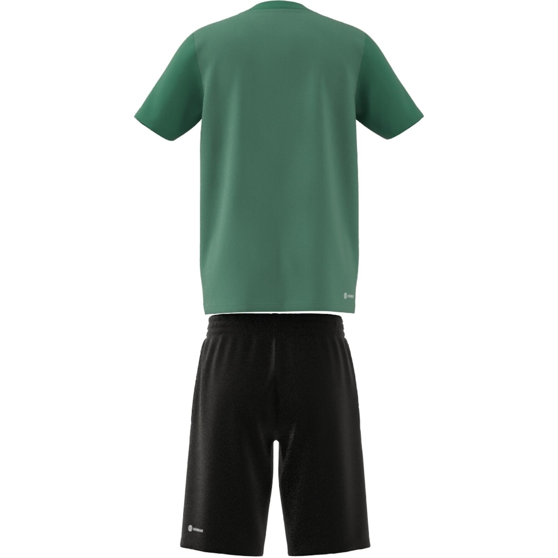 Ensemble t-shirt et short enfant adidas Train Essentials Aeroready 3-Stripes Regular-Fit