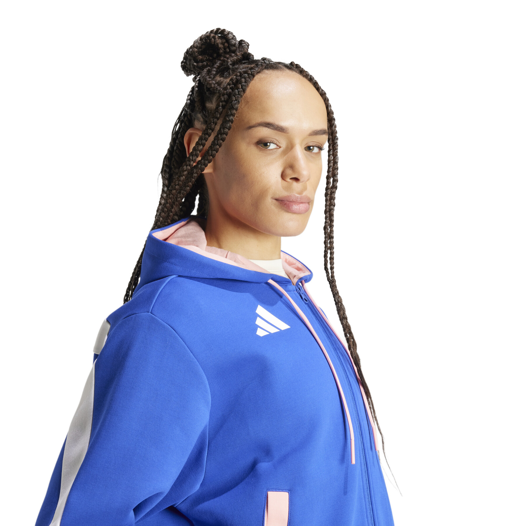 Veste de survêtement à capuche femme adidas Team France