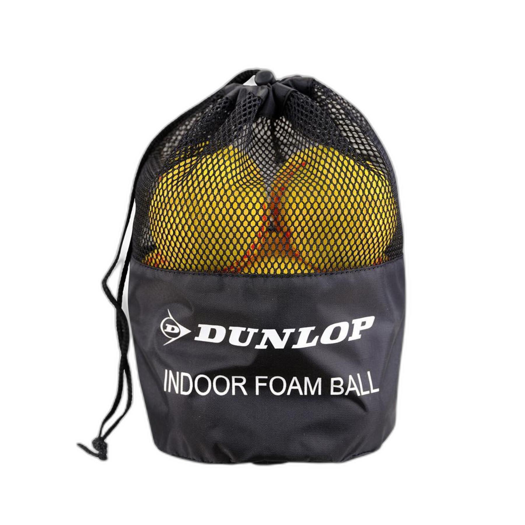 Lot de 12 balles de tennis Dunlop Indoor Foam
