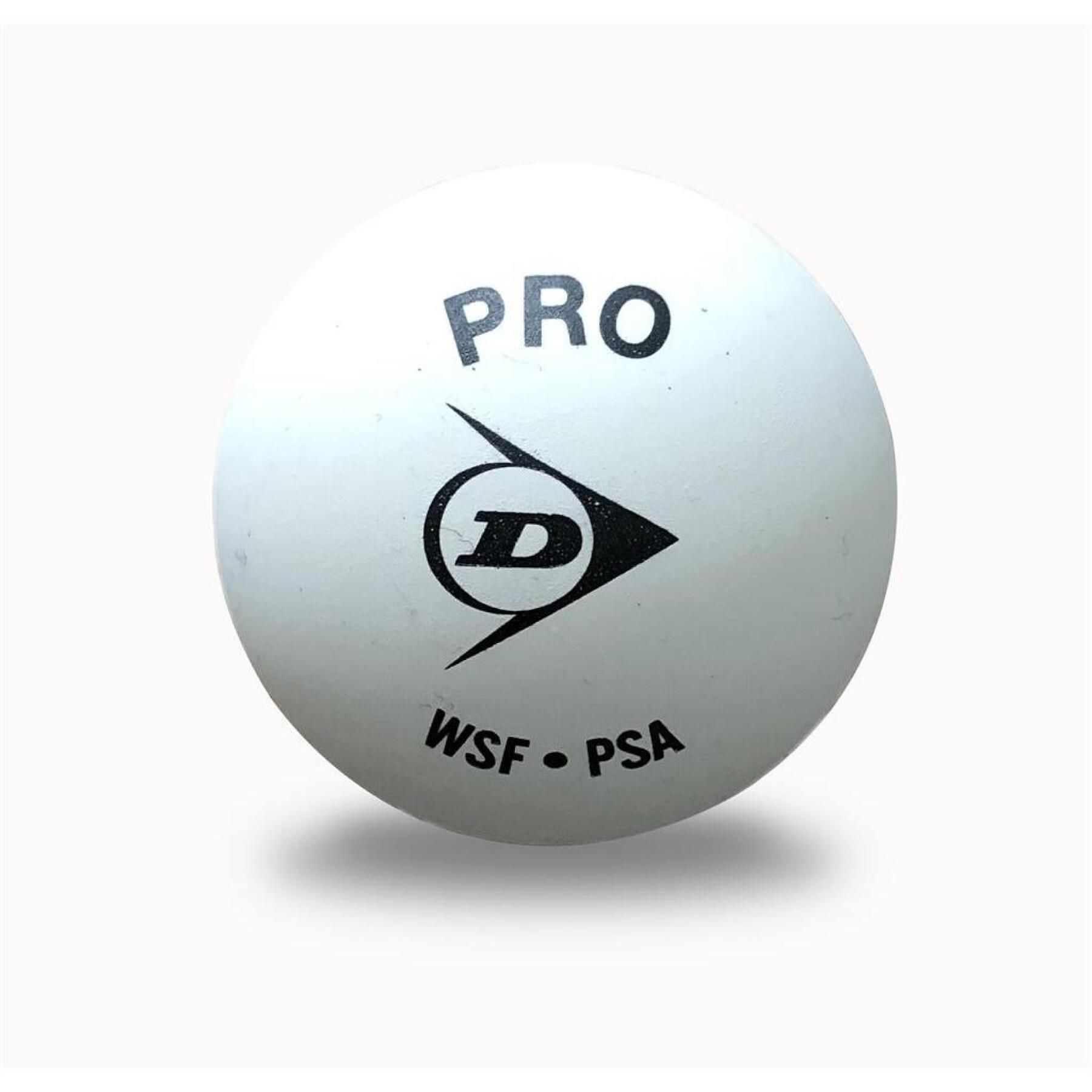 Lot de 12 balles de squash Dunlop Pro