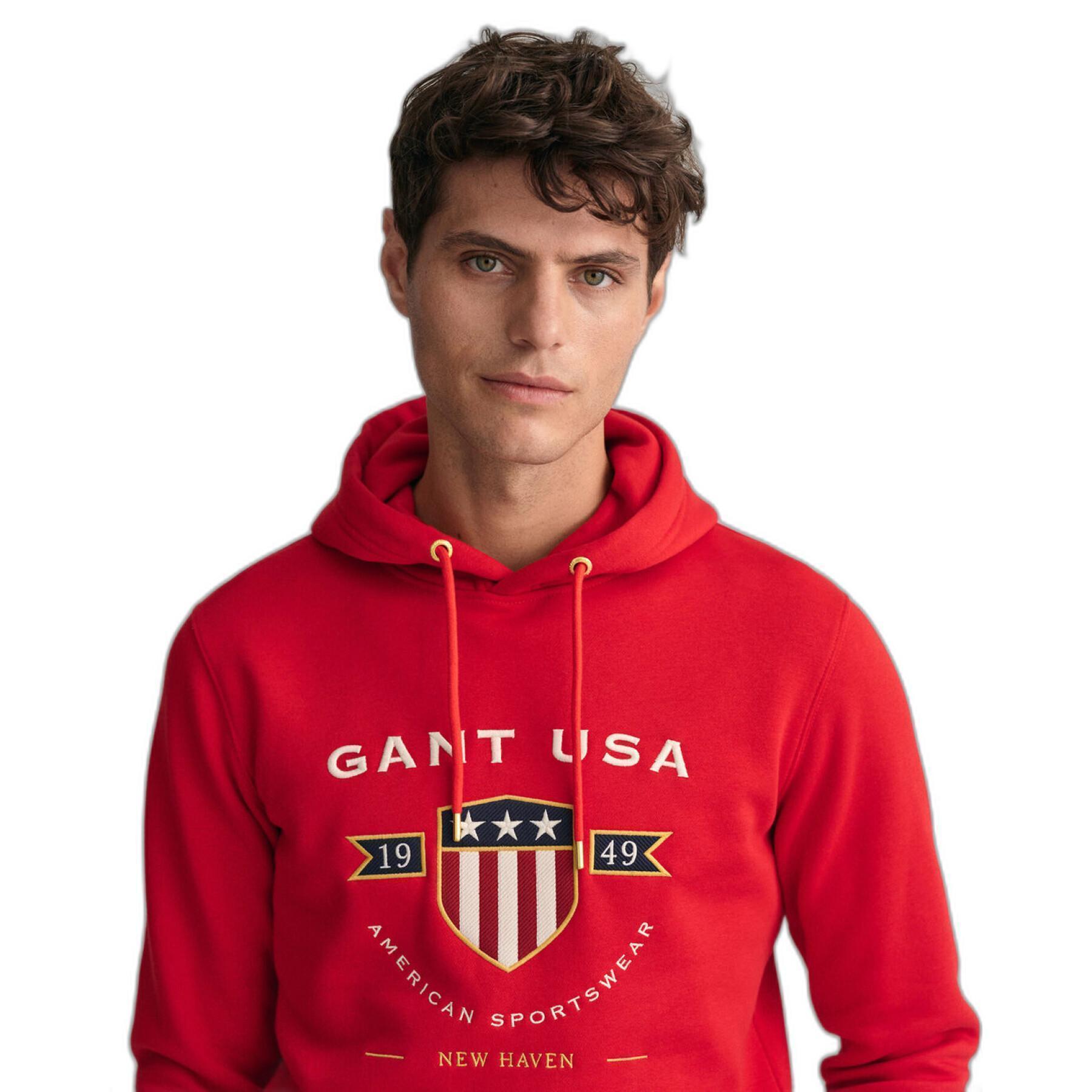 Sweatshirt à capuche Gant Banner Shield