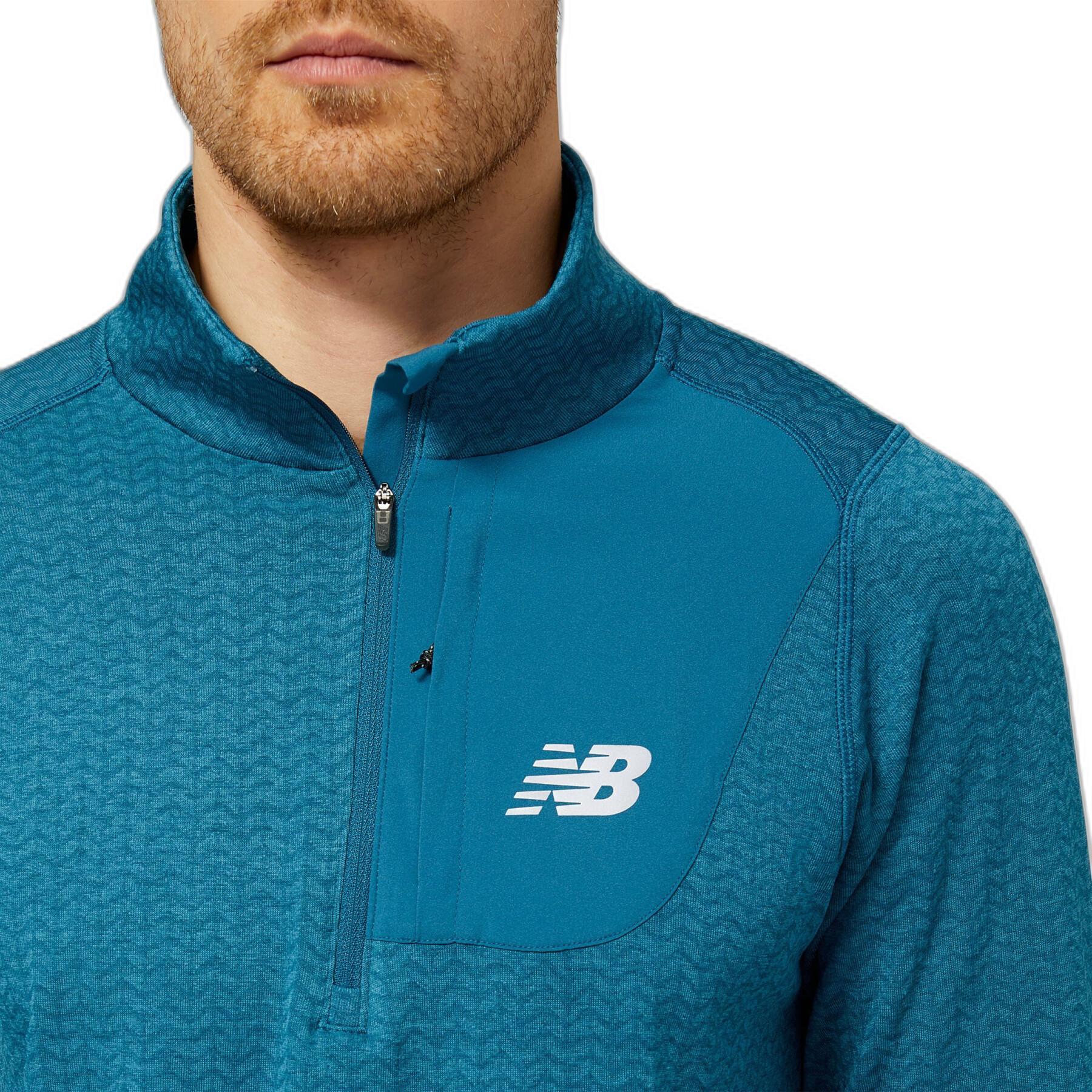 Maillot manches longues 1/2 zip New Balance Heat Grid