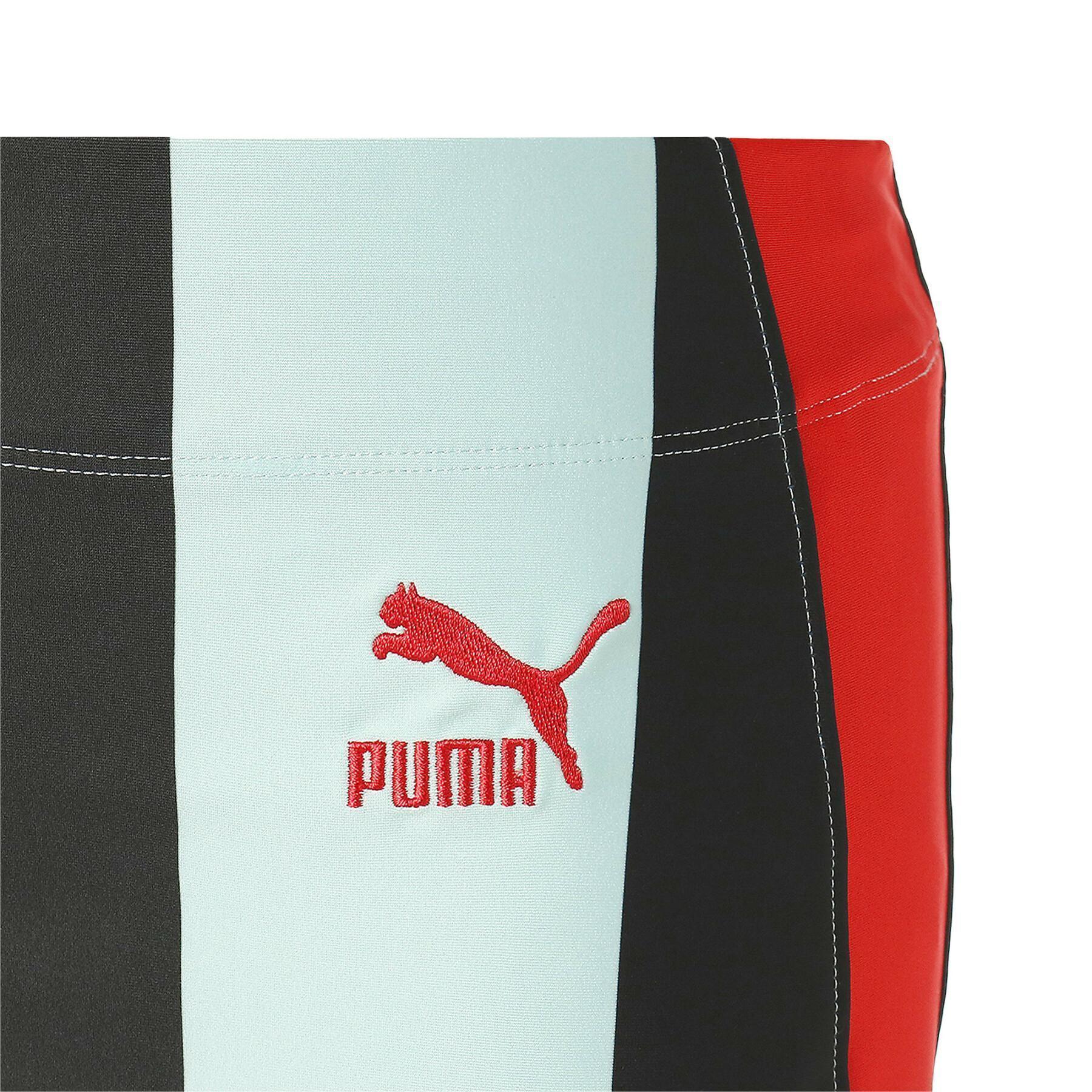 Mini jupe rayée femme Puma X DUA LIPA