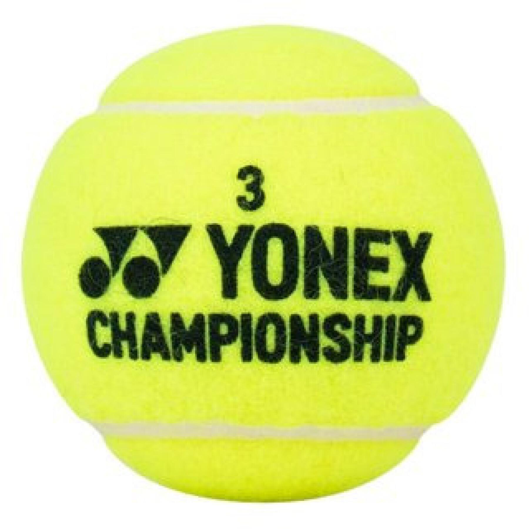 Lot de 4 balles de tennis Yonex Championship