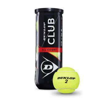 Lot de 3 balles de tennis Dunlop club
