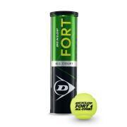Lot de 2 tubes de 4 balles de tennis Dunlop fort all court