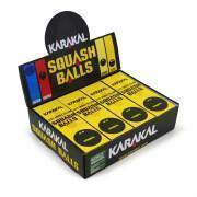 Lot de 12 balles de squash à double point jaune Karakal