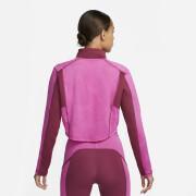Maillot manches longues 1/2 zip femme Nike Dri-Fit